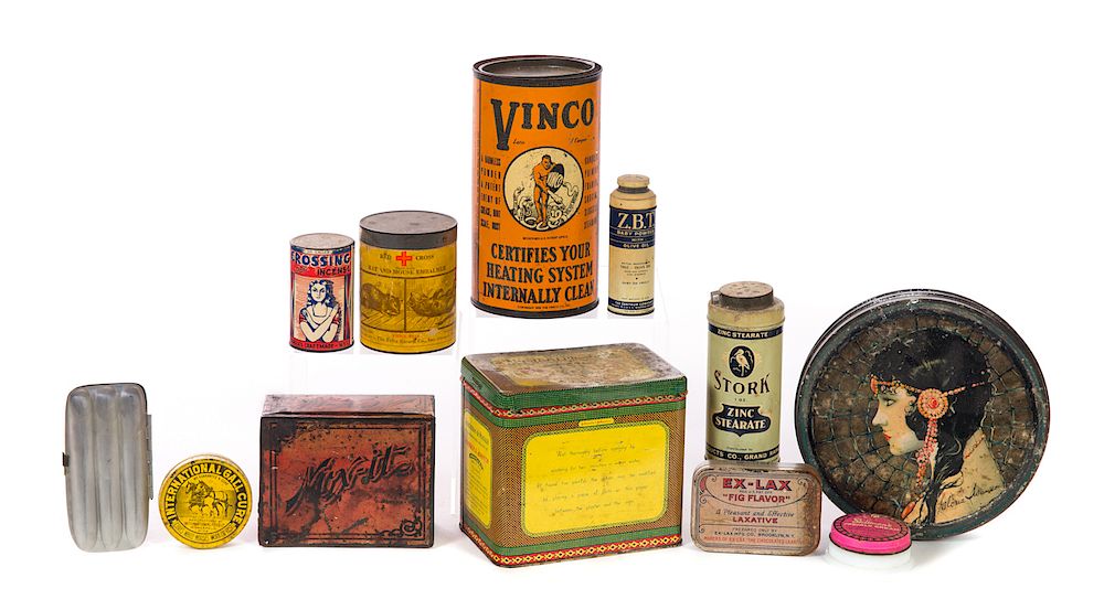 Appraisal: Antique Advertising Tins Good original condition Please Email or call