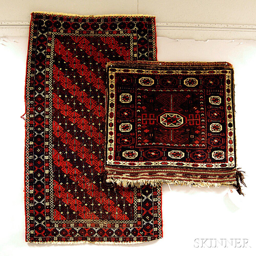 Appraisal: Two Baluch Rugs Northeast Persia late th century a small