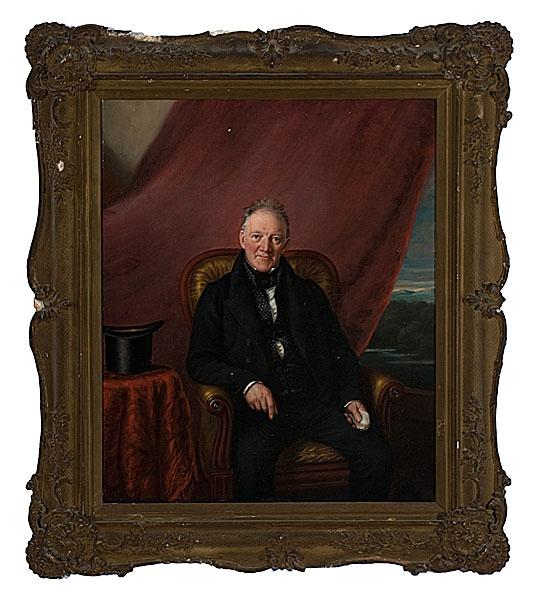 Appraisal: PORTRAIT OF JOHN ANDERTON BY WILLIAM SCOTT English oil on