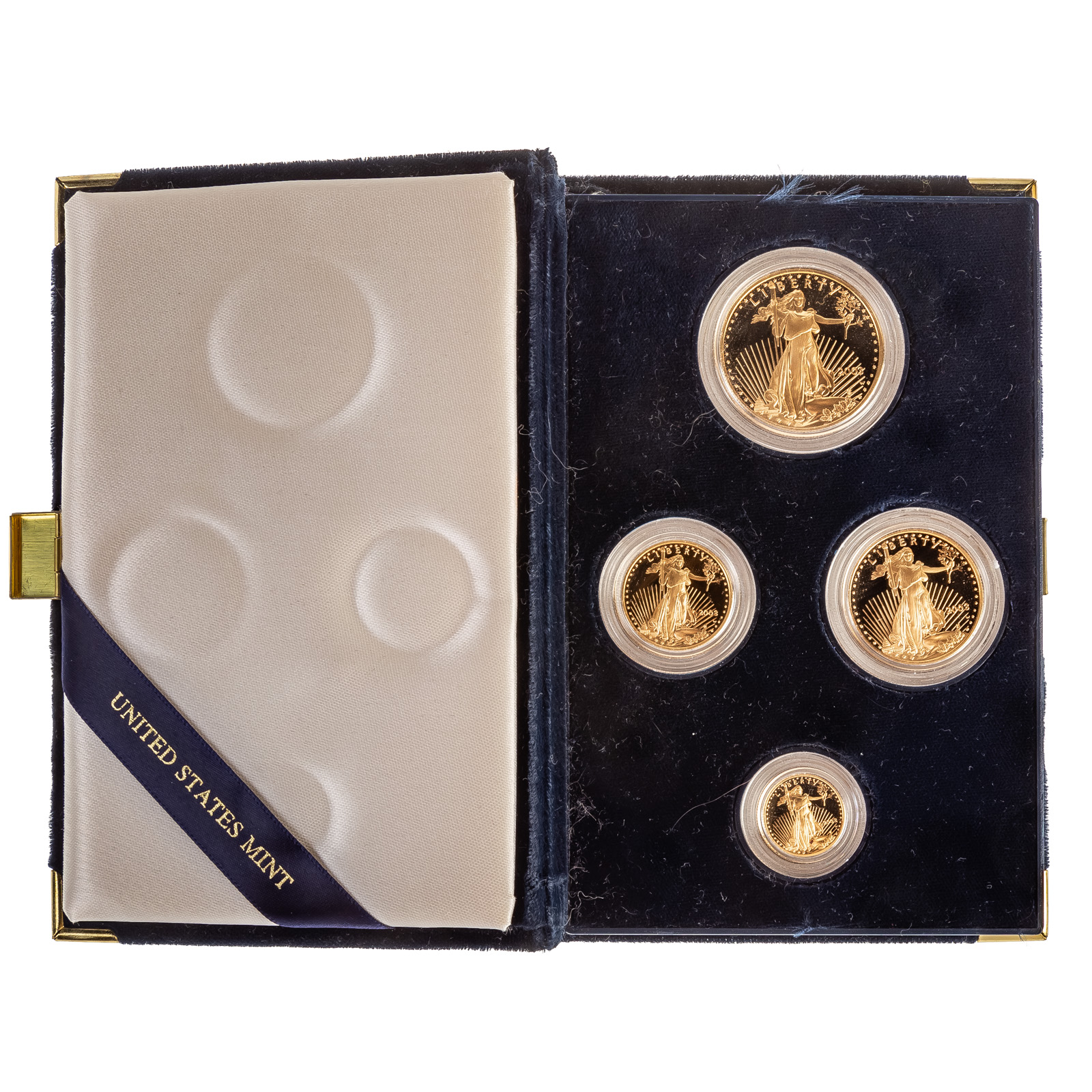 Appraisal: FOUR COIN PROOF GOLD AMERICAN EAGLE SET In OGP Box