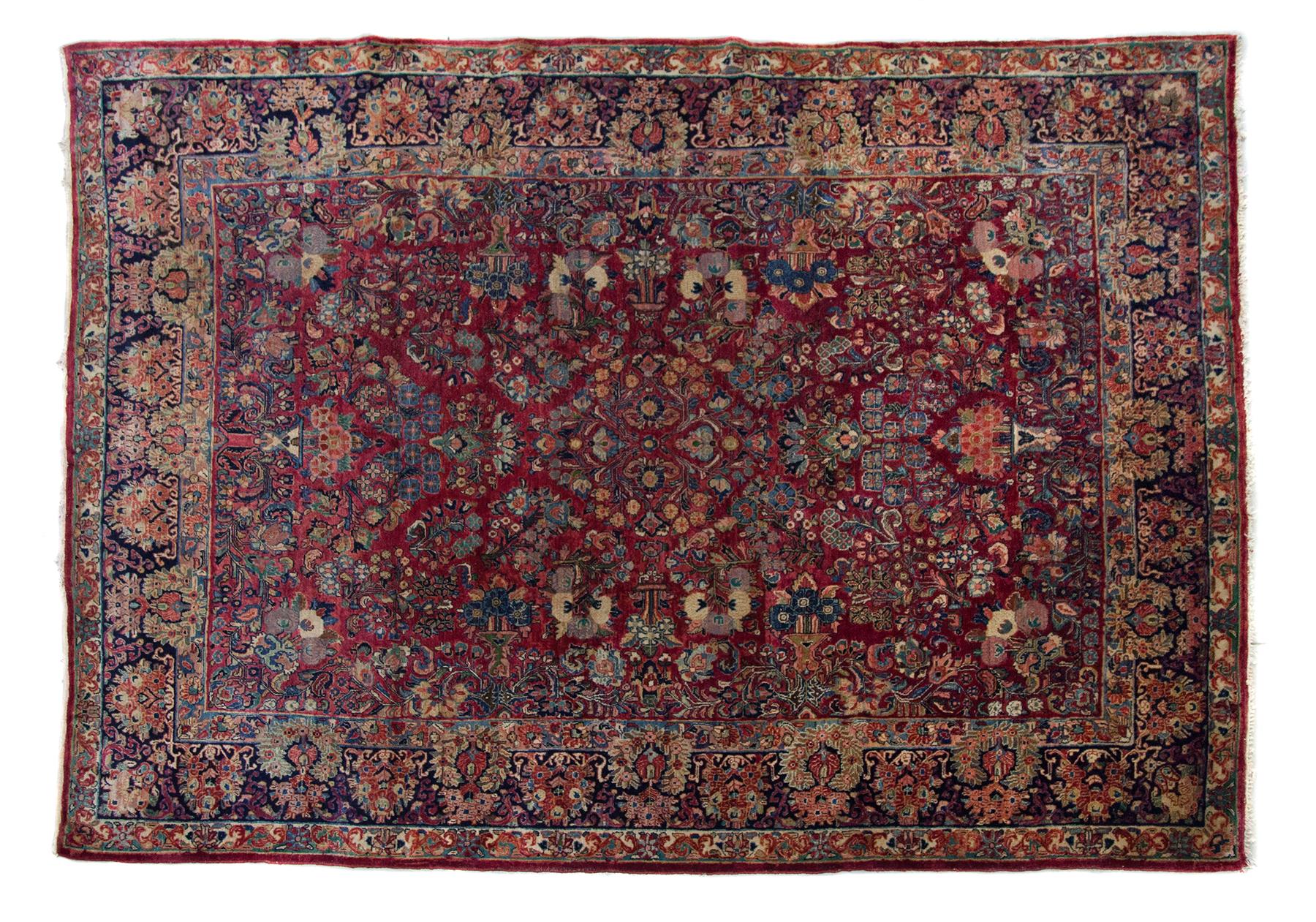 Appraisal: ORIENTAL RUG Second quarter- th century Room size floral Burgundy