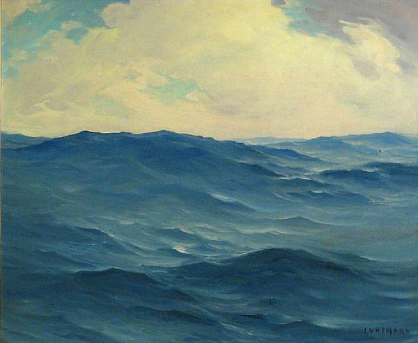 Appraisal: Leon Lundmark American - Pacific Ocean Before the storm signed