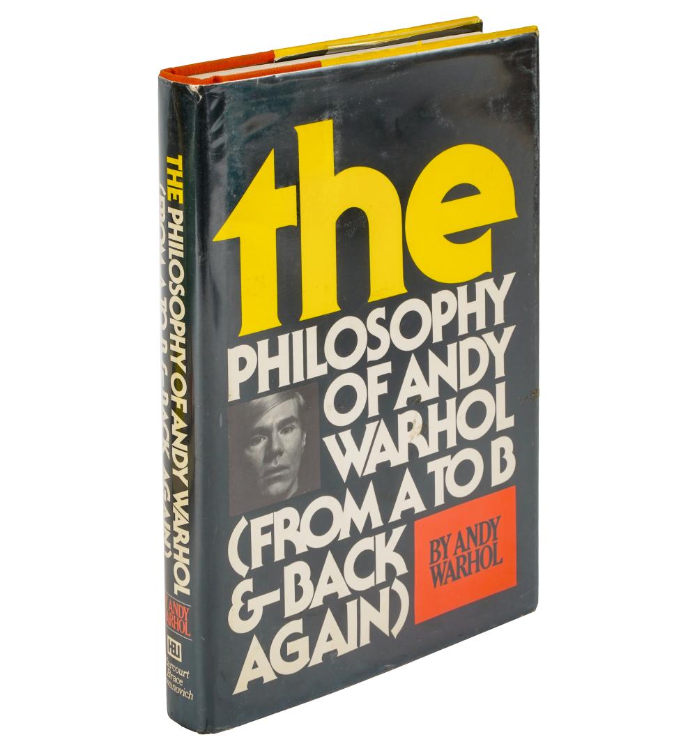 Appraisal: ANDY WARHOL SIGNED BOOKThe Philosophy of Andy Warhol From A