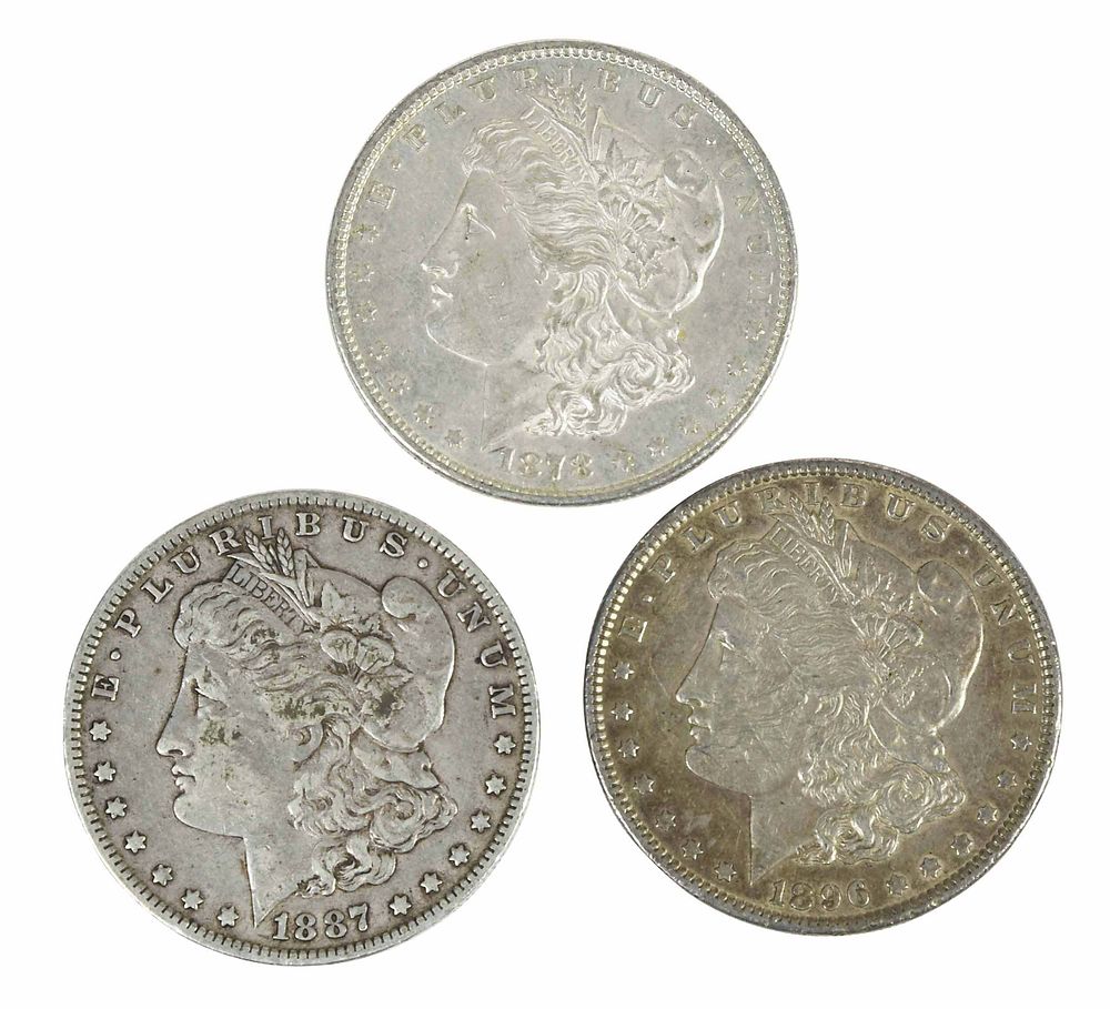 Appraisal: Over Silver Morgan Dollars fineness dates between and Provenance From