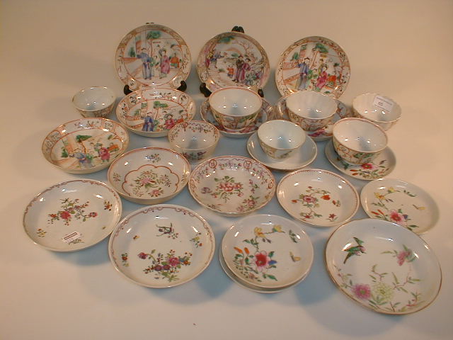 Appraisal: A small selection of Chinese and other tea bowls and