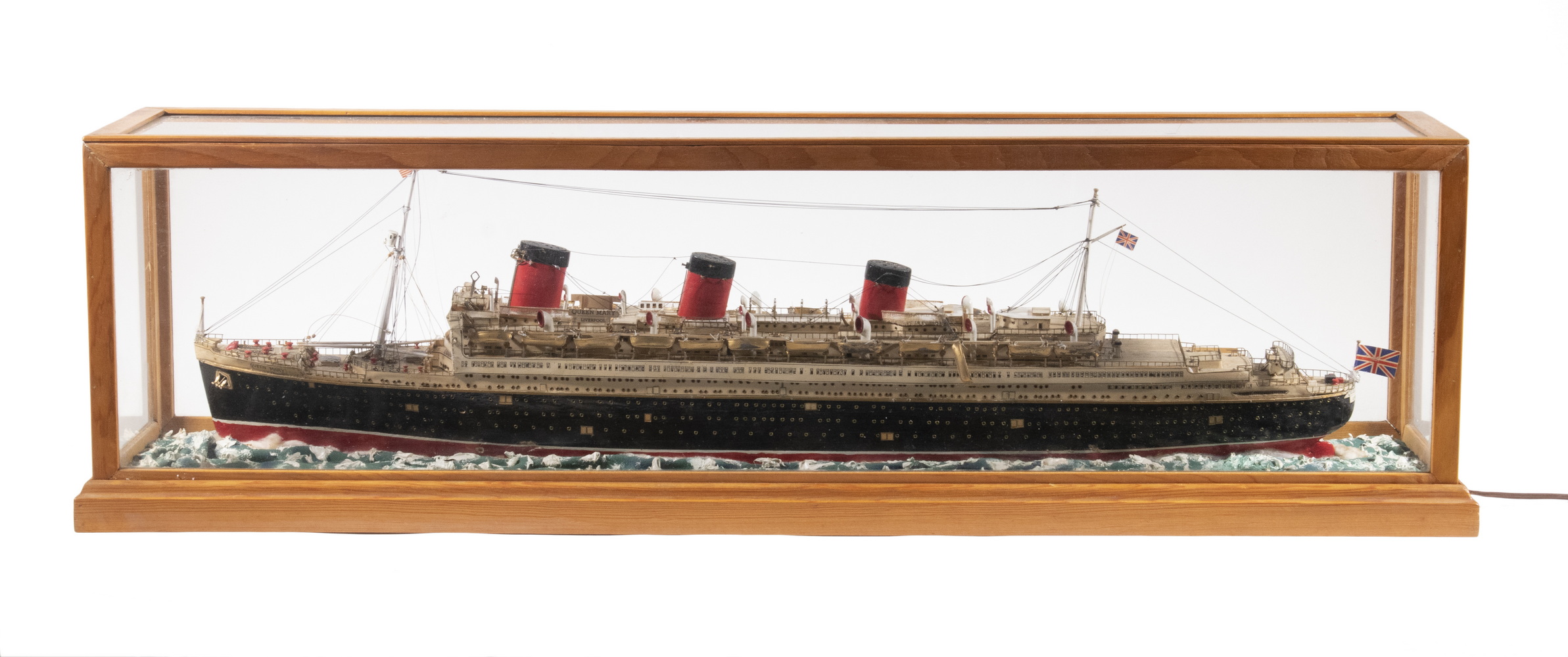 Appraisal: CASED SHIP MODEL OF THE RMS 'QUEEN MARY' BY RAFFAELE