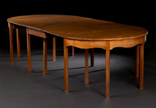 Appraisal: Vernacular American Federal Walnut Dining Table in the Hepplewhite Taste