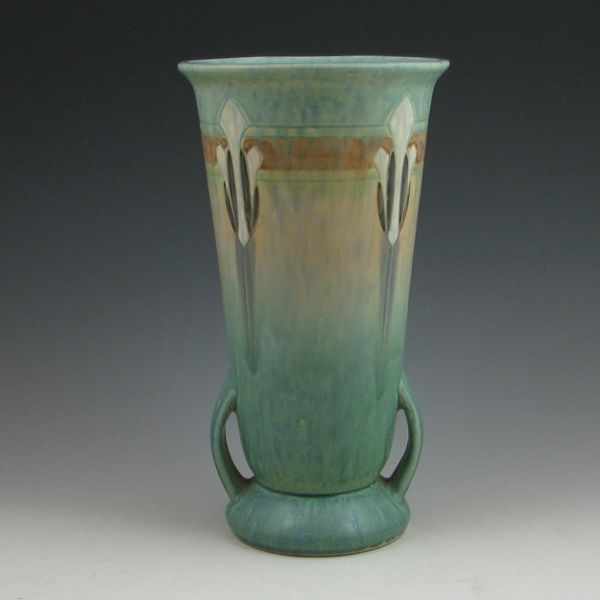 Appraisal: Roseville Montacello - '' vase in blue Marked in red