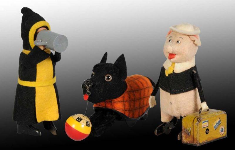 Appraisal: Lot of Schuco Wind-Up Toys Description German Working Includes Munich