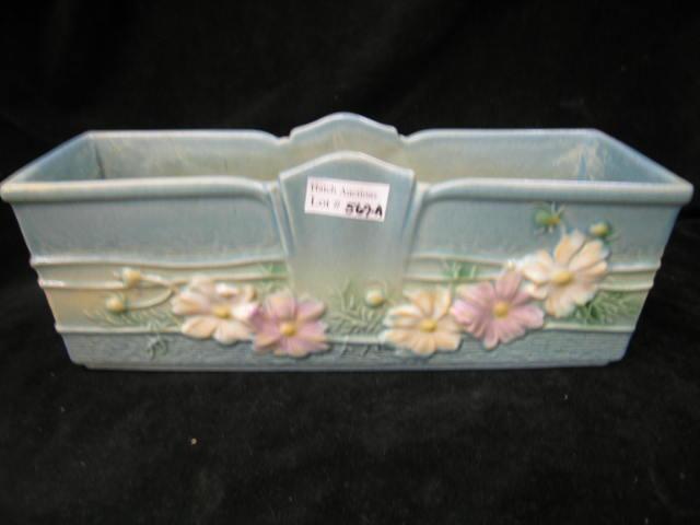 Appraisal: Roseville Art Pottery Window Planter Cosmos pattern blue -