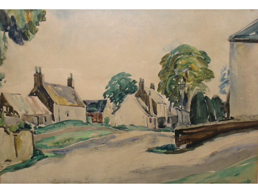 Appraisal: JAMES HENDERSON VILLAGE SCENE Watercolour signed and indistinctly entitled on