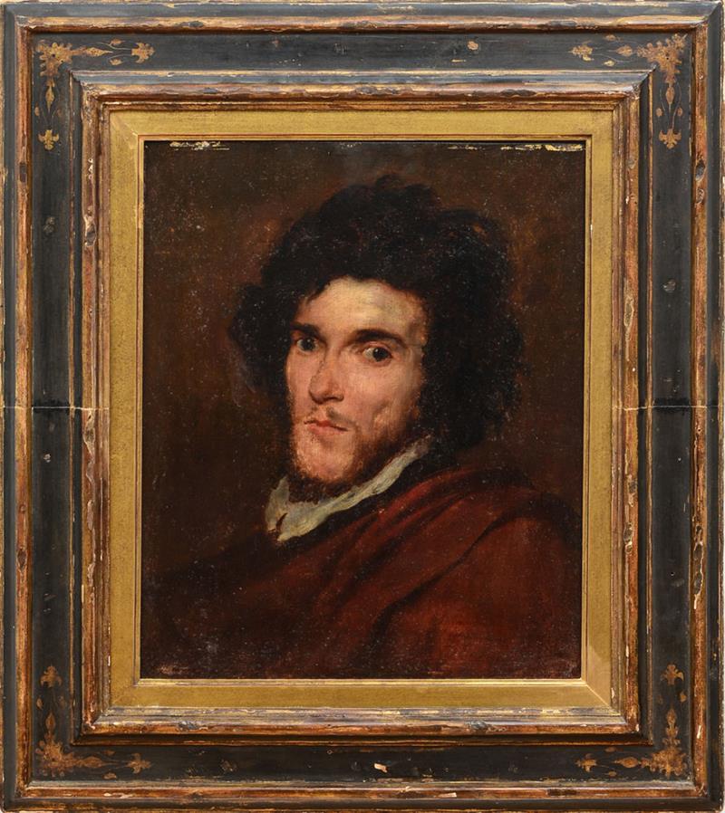 Appraisal: FRENCH SCHOOL PORTRAIT OF A MAN Oil on panel unsigned