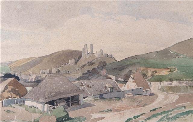 Appraisal: CHARLES KNIGHT b 'View looking towards Corfe Castle' signed and