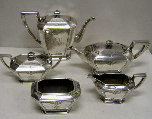 Appraisal: GORHAM PROVIDENCE RHODE ISLAND Fairfax pattern a five-piece sterling silver