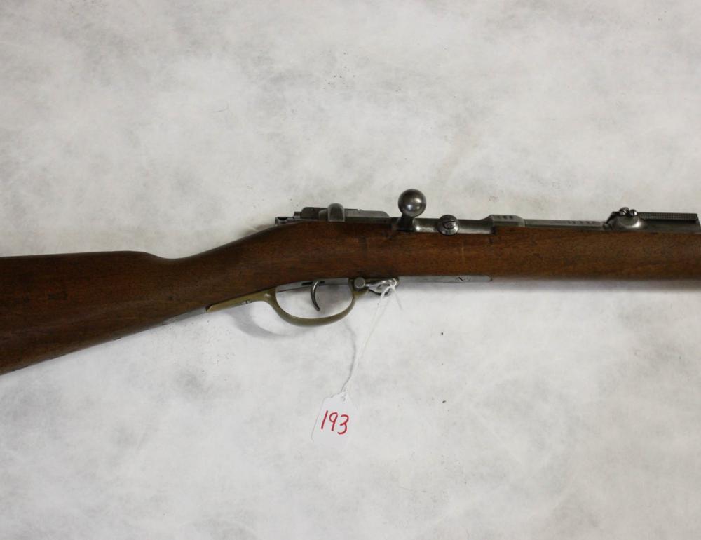 Appraisal: ANTIQUE MODEL AMBERG MAUSER RIFLE mm caliber round to hexagon