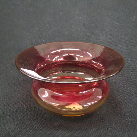 Appraisal: Amberina Art Glass Vase spitoon shape by New England Glass