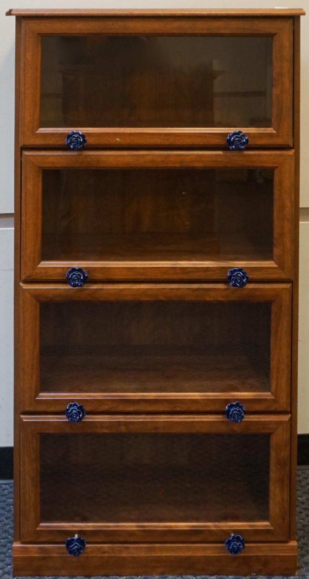 Appraisal: FRUITWOOD FINISH BARRISTER TYPE BOOKCASE X X IN X X