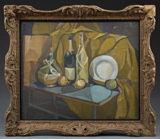 Appraisal: Francisco Bores - Spanish Still Life of a Blue Table