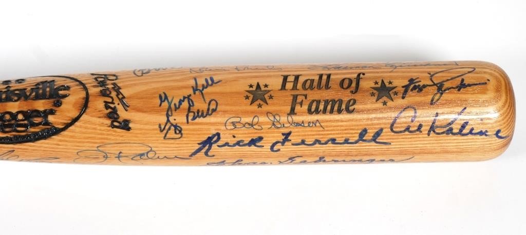 Appraisal: JSA authenticated signatures by multiple HOF players Cert Y on