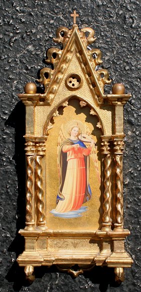 Appraisal: ORNATE GOUACHE PAINTING IN THE MANNER OF FRA D'ANGELICO Depicts