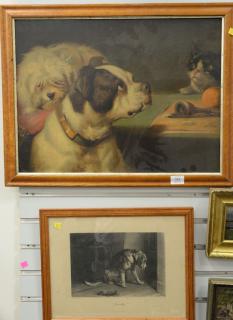 Appraisal: Four piece framed lot to include Currier Ives Who's Afraid