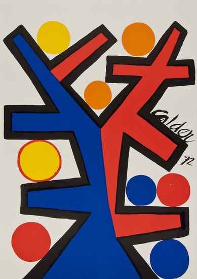 Appraisal: Alexander Calder - Untitled lithograph printed in colours on Arches