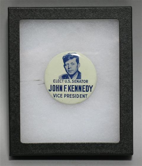 Appraisal: JOHN F KENNEDY VICE PRESIDENTIAL BUTTON Large in button