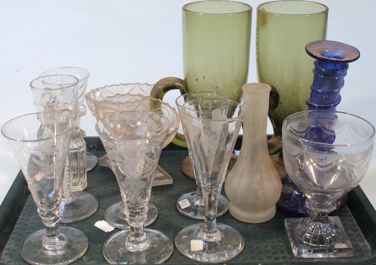 Appraisal: Various thC and later drinking glasses to include an ale