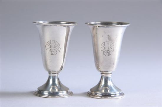 Appraisal: TWO STERLING SILVER MARDI GRAS PARTY FAVOR CORDIALS From the