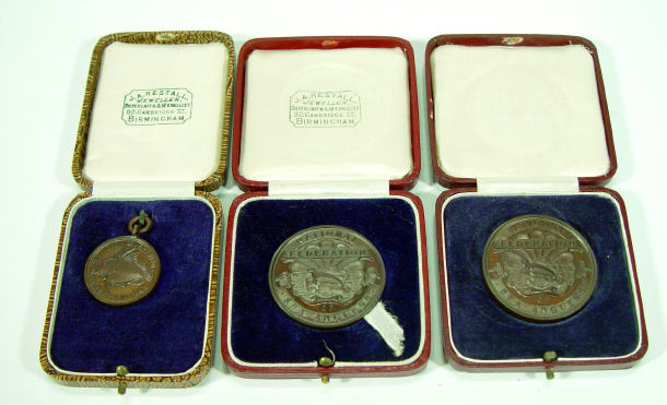 Appraisal: Three bronze fishing medals from The National Federation of Sea