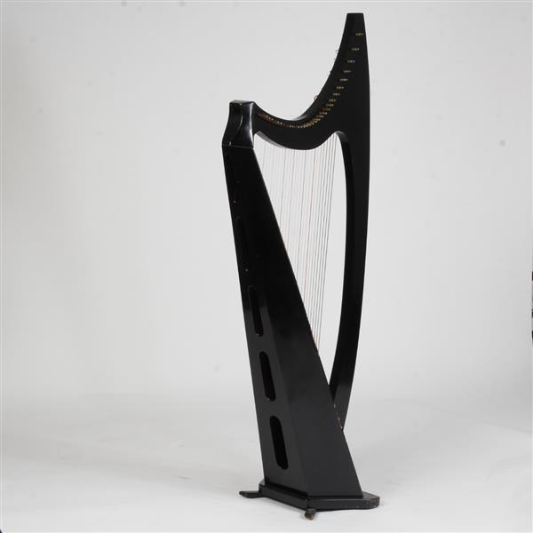 Appraisal: Vintage Lyon Healy mid-century ebony Troubadour lever harp with original