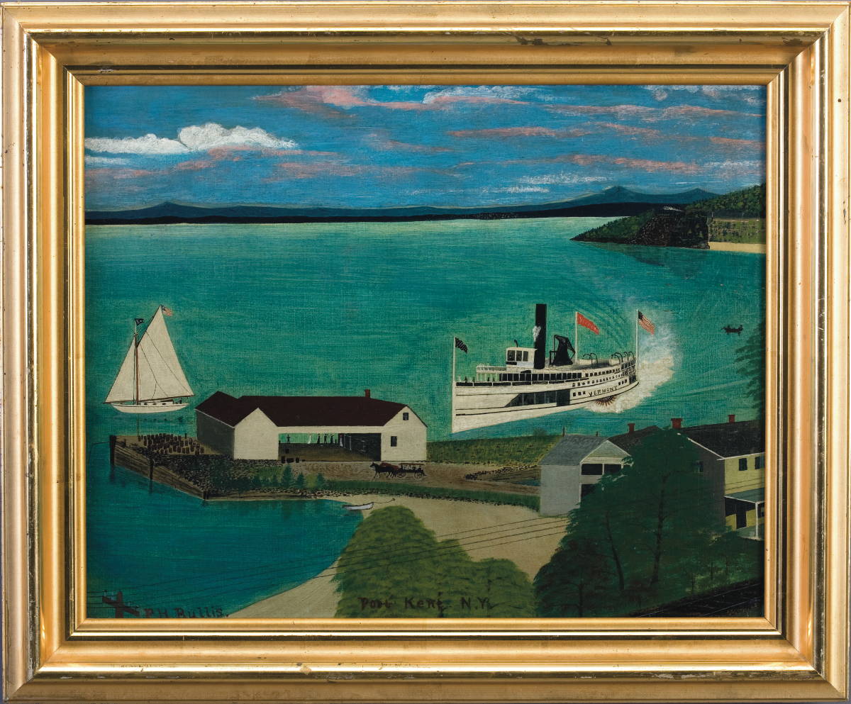 Appraisal: FRANKLIN HOWARD BULLIS - FOLK PAINTING OF PORT KENT NEW