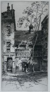 Appraisal: Albany Howarth etching Albany Howarth British - - ''Barnards Inn''-