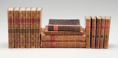 Appraisal: leather-bound books mixed titles includes works by Smollet D Anville