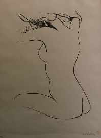 Appraisal: Brett Whiteley - Undressing lithograph signed 'Brett Whiteley' lower right