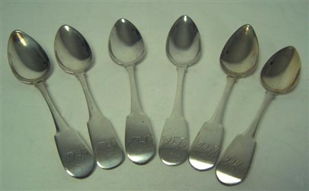 Appraisal: Aberdeen - a set of six Scottish provincial teaspoons by