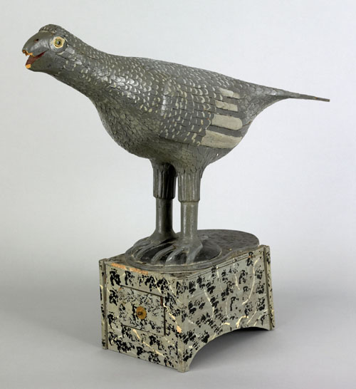 Appraisal: Joseph Gregory carved eagle resting on a rectangular base with