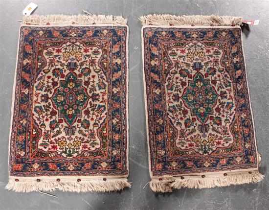 Appraisal: Pair of Sarouk rugs Iran circa x each Estimate -