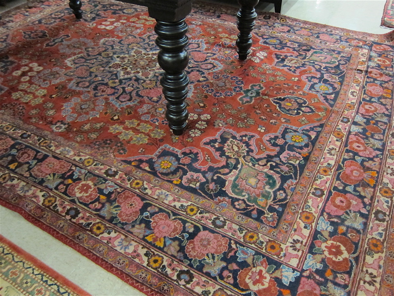 Appraisal: SEMI-ANTIQUE PERSIAN MASHAD CARPET Razavi Khorasan Province northeastern Iran floral