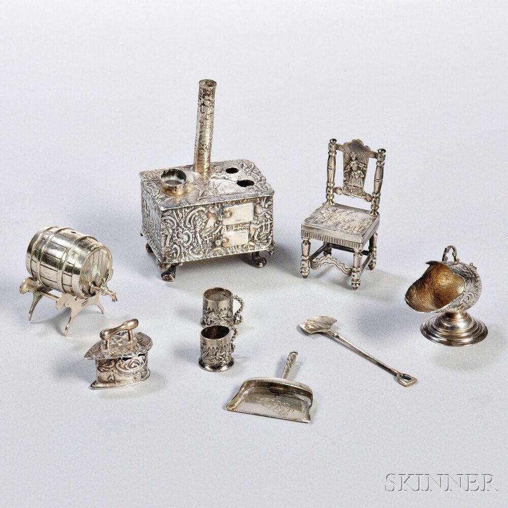 Appraisal: Seven Silver or Silver-plated Miniatures most Germany or Holland late