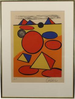 Appraisal: Alexander Calder - Homage to the Pyramids lithograph Pencil signed