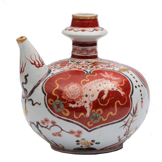 Appraisal: A Japanese Imari Kinrande ewer th Centurydecorated in red aubergine