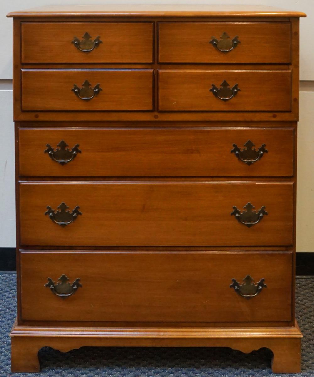 Appraisal: CHIPPENDALE STYLE CHERRY CHEST OF DRAWERS X X IN X