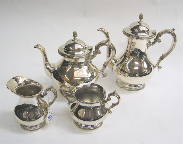 Appraisal: GORHAM SILVER PLATED COFFEE AND TEA SET pieces in the