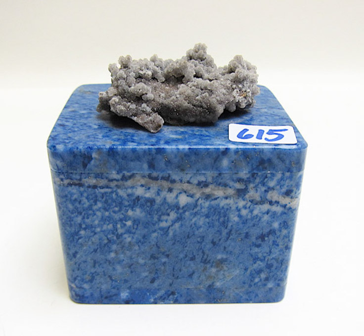 Appraisal: RUSSIAN LAPIS LAZULI BOX rectangular form with rounded corners fitted