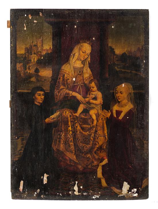 Appraisal: Sale Lot Artist Unknown Possibly Flemish th th Century Madonna