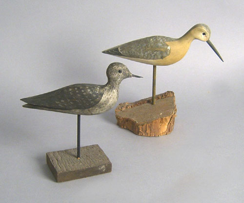 Appraisal: Two contemporary shorebird decoys one signed H V Shourds '