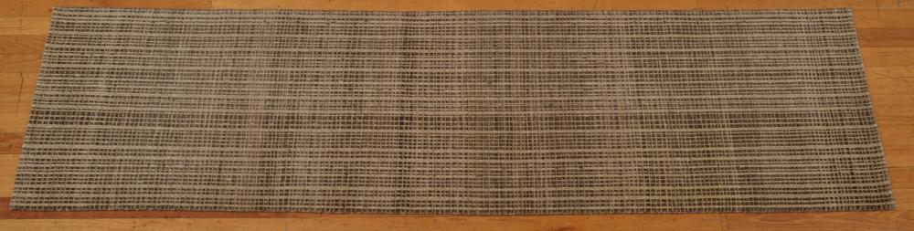 Appraisal: MODERN LATTICE-PATTERNED RUG Hall runner Solid and sturdy Solid and