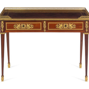 Appraisal: A Louis XVI Style Gilt Bronze Mounted Mahogany Table crire