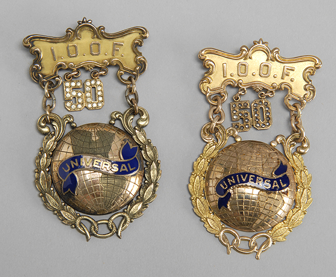 Appraisal: TWO CASED I O O F MEDALS th CenturyTwo identical